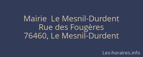 Mairie  Le Mesnil-Durdent