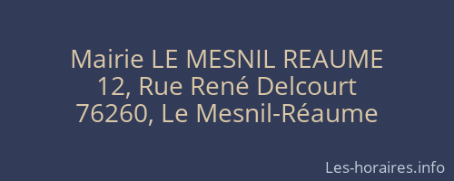 Mairie LE MESNIL REAUME