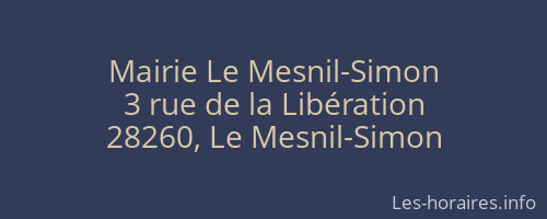 Mairie Le Mesnil-Simon