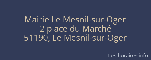 Mairie Le Mesnil-sur-Oger