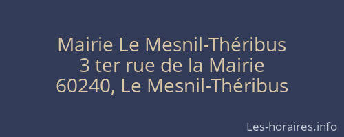 Mairie Le Mesnil-Théribus