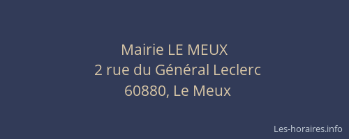 Mairie LE MEUX
