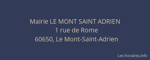 Mairie LE MONT SAINT ADRIEN