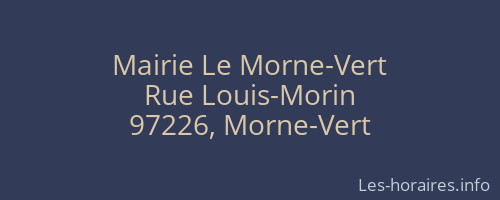 Mairie Le Morne-Vert
