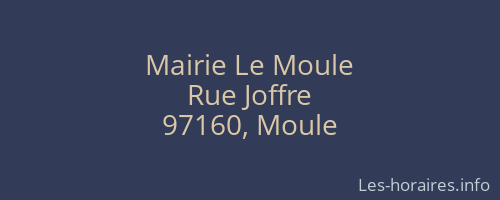 Mairie Le Moule