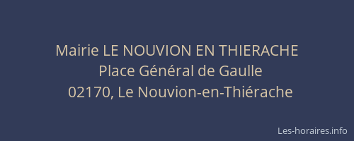 Mairie LE NOUVION EN THIERACHE