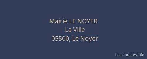 Mairie LE NOYER