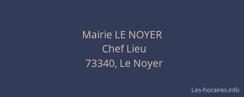 Mairie LE NOYER