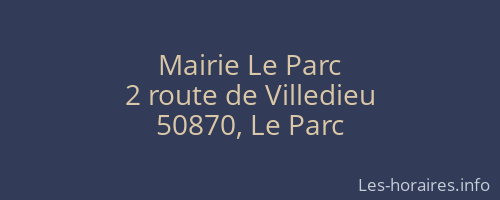 Mairie Le Parc