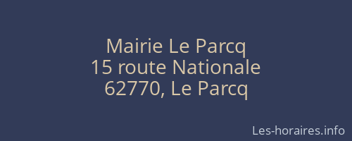 Mairie Le Parcq