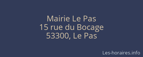 Mairie Le Pas