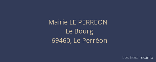 Mairie LE PERREON