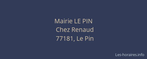 Mairie LE PIN