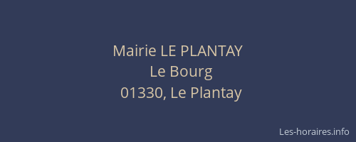 Mairie LE PLANTAY