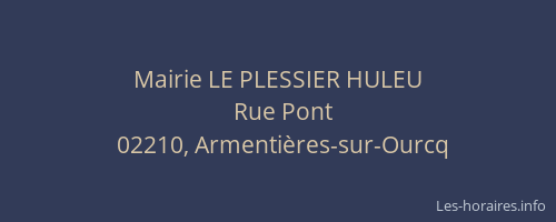 Mairie LE PLESSIER HULEU