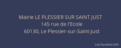 Mairie LE PLESSIER SUR SAINT JUST