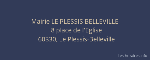 Mairie LE PLESSIS BELLEVILLE