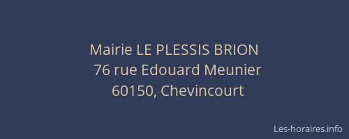 Mairie LE PLESSIS BRION