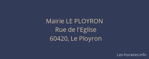 Mairie LE PLOYRON