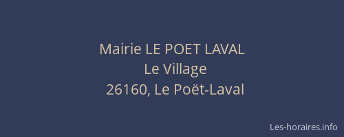 Mairie LE POET LAVAL