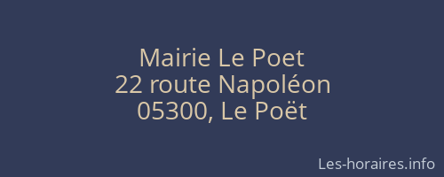 Mairie Le Poet