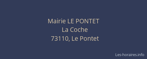 Mairie LE PONTET