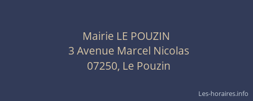 Mairie LE POUZIN