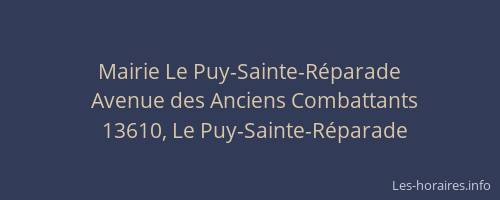 Mairie Le Puy-Sainte-Réparade
