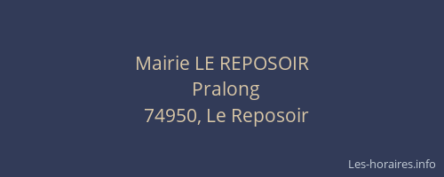 Mairie LE REPOSOIR