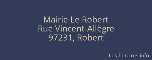 Mairie Le Robert