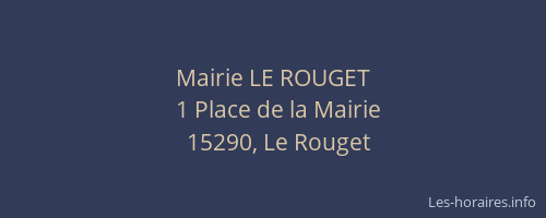 Mairie LE ROUGET