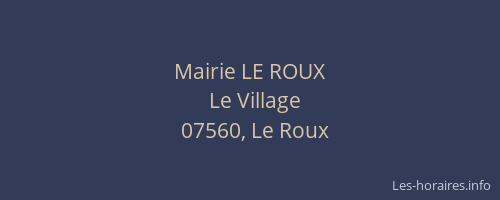 Mairie LE ROUX