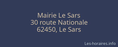 Mairie Le Sars