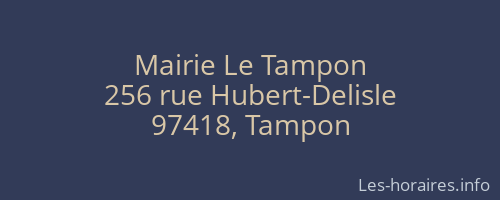 Mairie Le Tampon