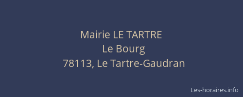 Mairie LE TARTRE