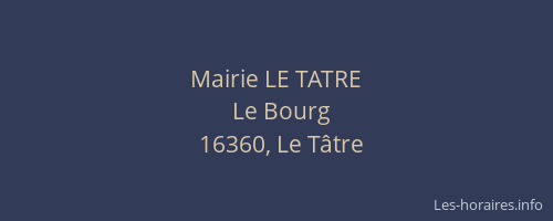 Mairie LE TATRE