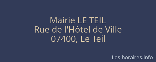 Mairie LE TEIL