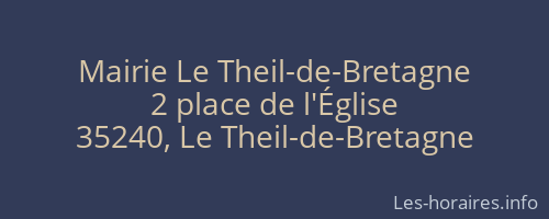 Mairie Le Theil-de-Bretagne