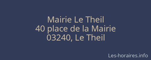 Mairie Le Theil