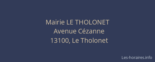 Mairie LE THOLONET