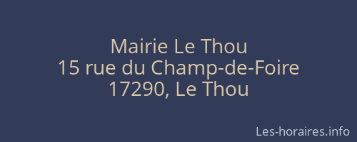 Mairie Le Thou
