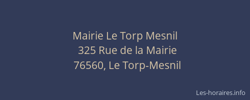 Mairie Le Torp Mesnil