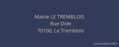 Mairie LE TREMBLOIS