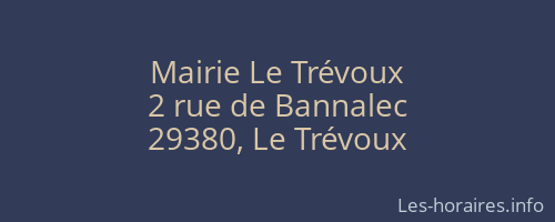 Mairie Le Trévoux