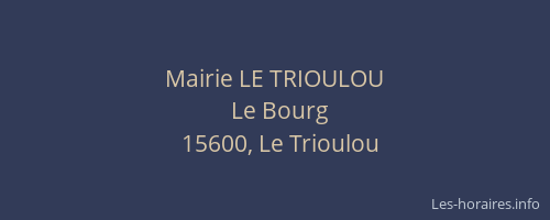 Mairie LE TRIOULOU