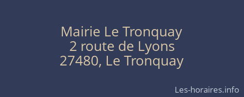 Mairie Le Tronquay
