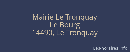 Mairie Le Tronquay