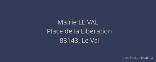 Mairie LE VAL