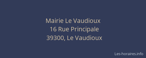Mairie Le Vaudioux
