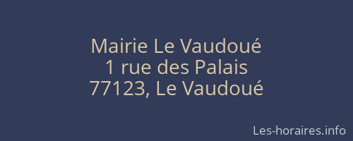Mairie Le Vaudoué
